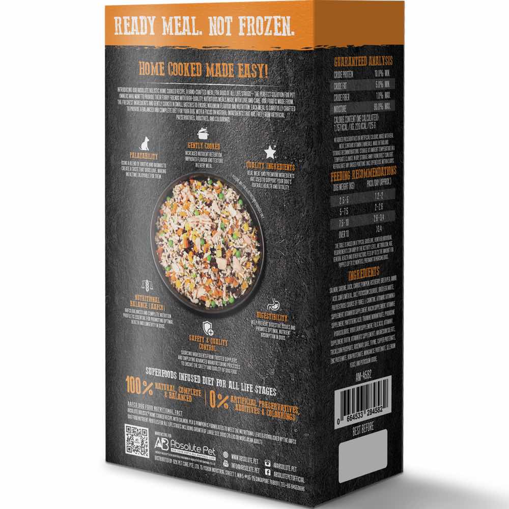 "UP TO 35% OFF: Absolute Holistic Home Cooked Recipe Salmon, Peas & Pumpkin Wet Dog Food"