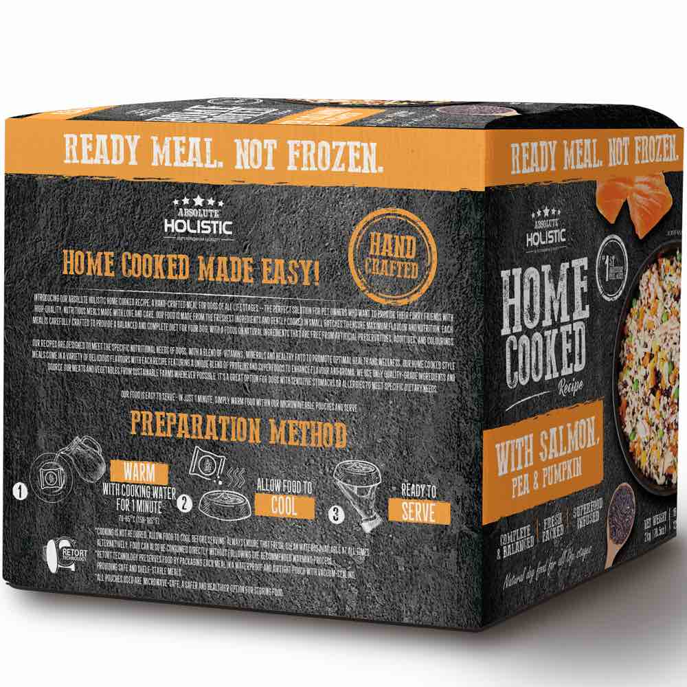 "UP TO 35% OFF: Absolute Holistic Home Cooked Recipe Salmon, Peas & Pumpkin Wet Dog Food"