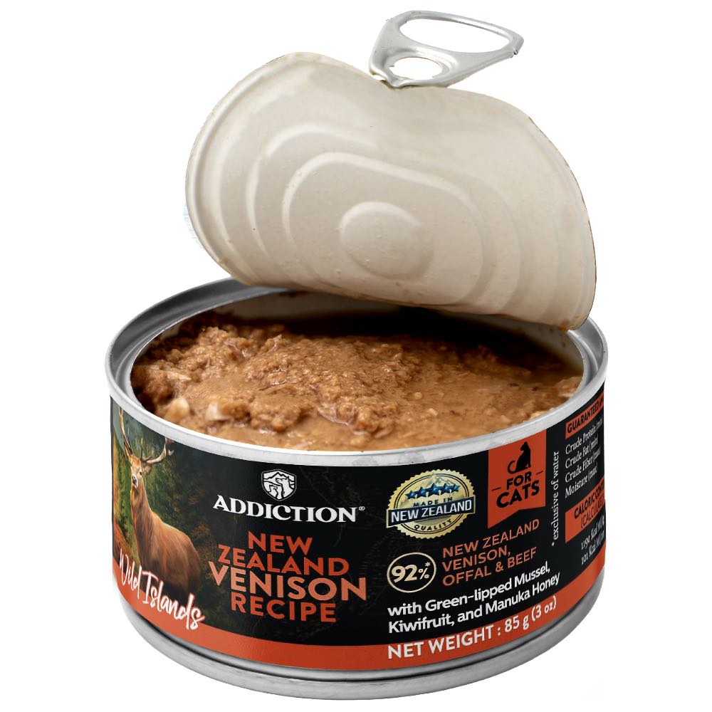 Addiction Wild Islands New Zealand Venison Grain-Free Canned Cat Food 85g