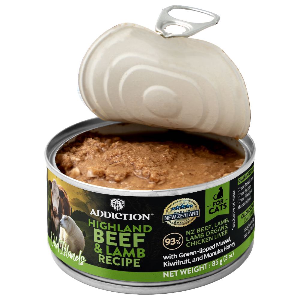 Addiction Wild Islands Highland Beef & Lamb Grain-Free Canned Cat Food 85g