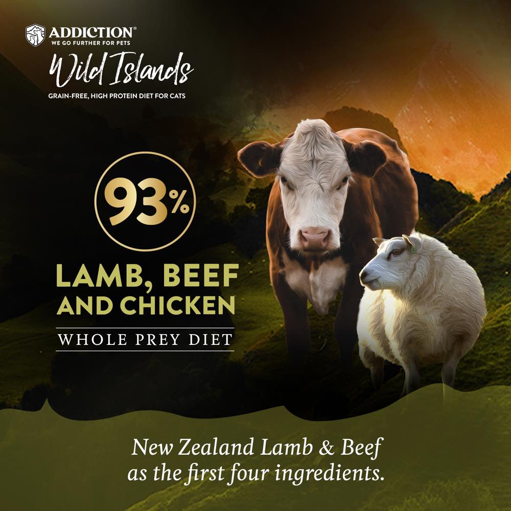 Addiction Wild Islands Highland Beef & Lamb Grain-Free Canned Cat Food 85g