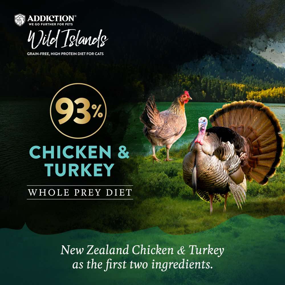 Addiction Wild Islands Island Chicken & Turkey Grain-Free Canned Cat Food 85g