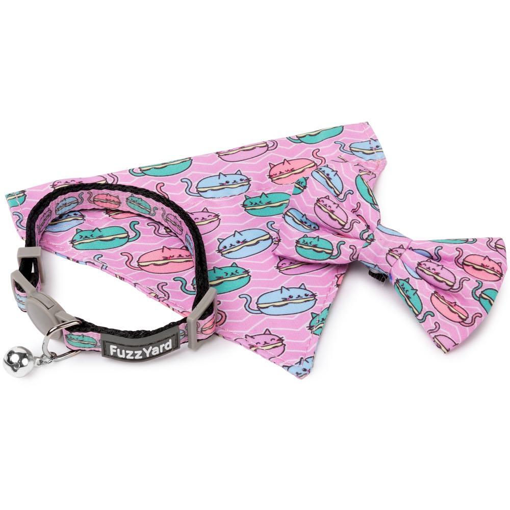 "FuzzYard Cat Collar, Bandana & Bowtie Fashion Pack (Meowcarons)"